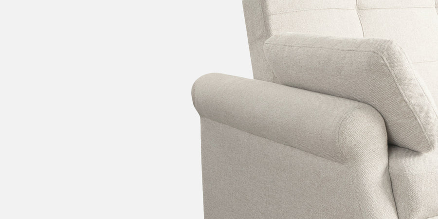 Fornia Fabric 3 Seater Pull Out Sofa Cum Bed In Ivory Cream Colour - Febonic Living