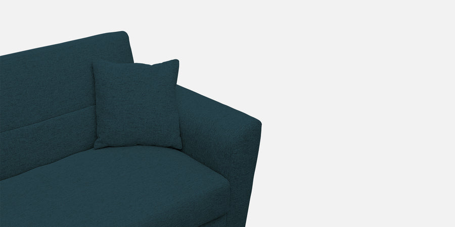 Bony Fabric 3 Seater Convertible Sofa Cum Bed In Harbour Blue Colour - Febonic Living