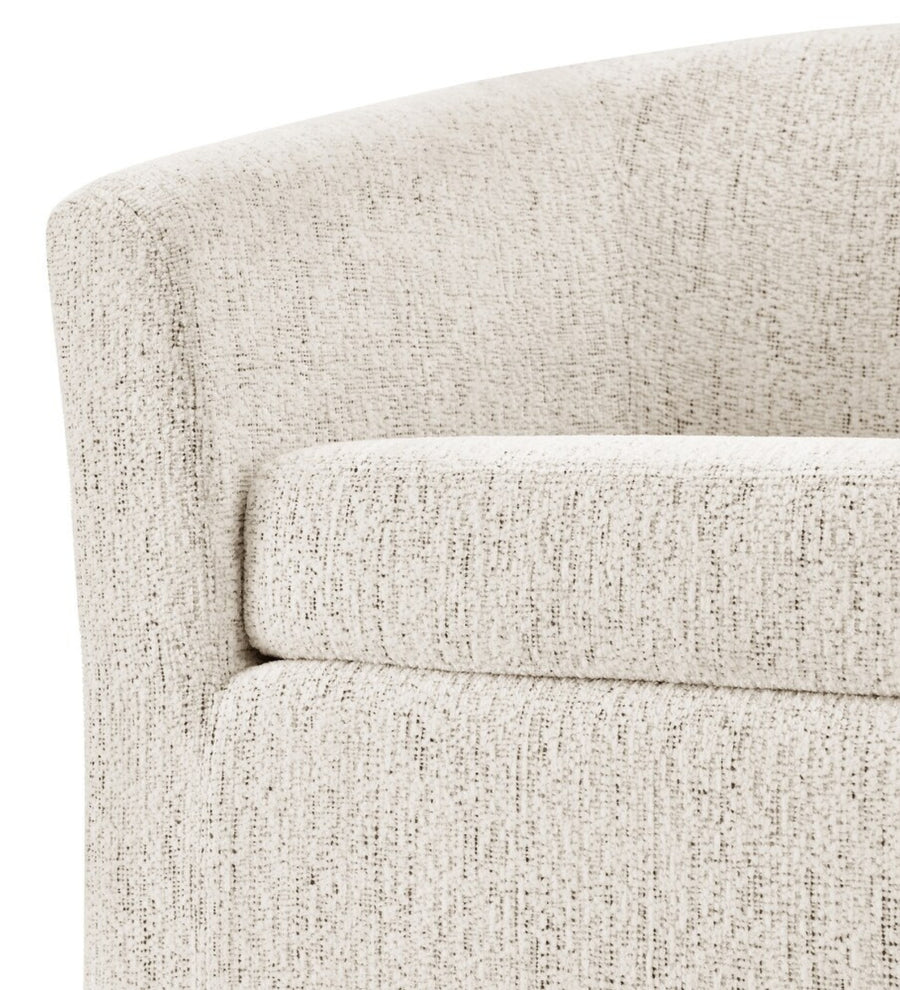 Loki Fabric Swivel Chair In Ash Grey Colour - Febonic Living