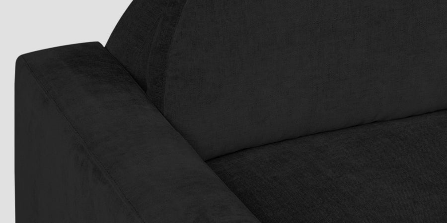 Dara Fabric 2 Seater Sofa In Zed Black Colour - Febonic Living