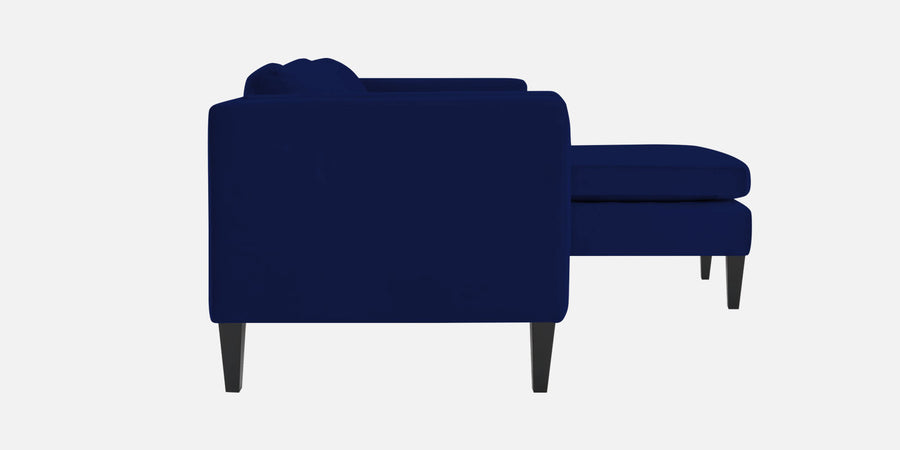Jasper Velvet Lhs Sectional Sofa 3 Lounger In Dark Blue Colour - Febonic Living