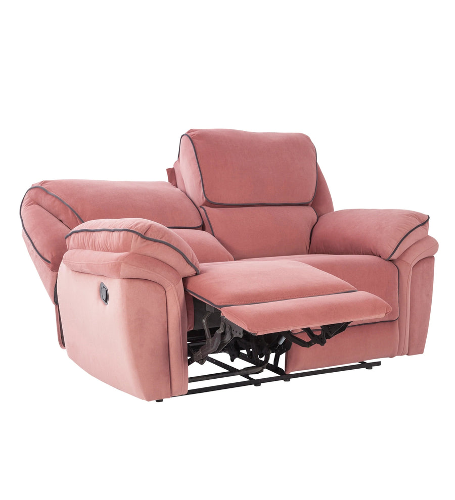 Regina Velvet 2 Seater Motorized Recliner In Blush Pink Colour - Febonic Living