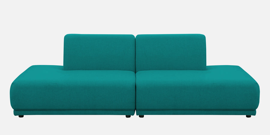 Adam Fabric Rhs Sectional Sofa 3 Ottoman Lounger In Sea Green Colour - Febonic Living