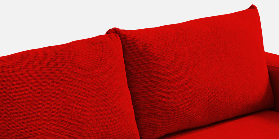 Roman Fabric 3 Seater Foldable Sofa Cum Bed In Ruby Red Colour With Usb Port - Febonic Living
