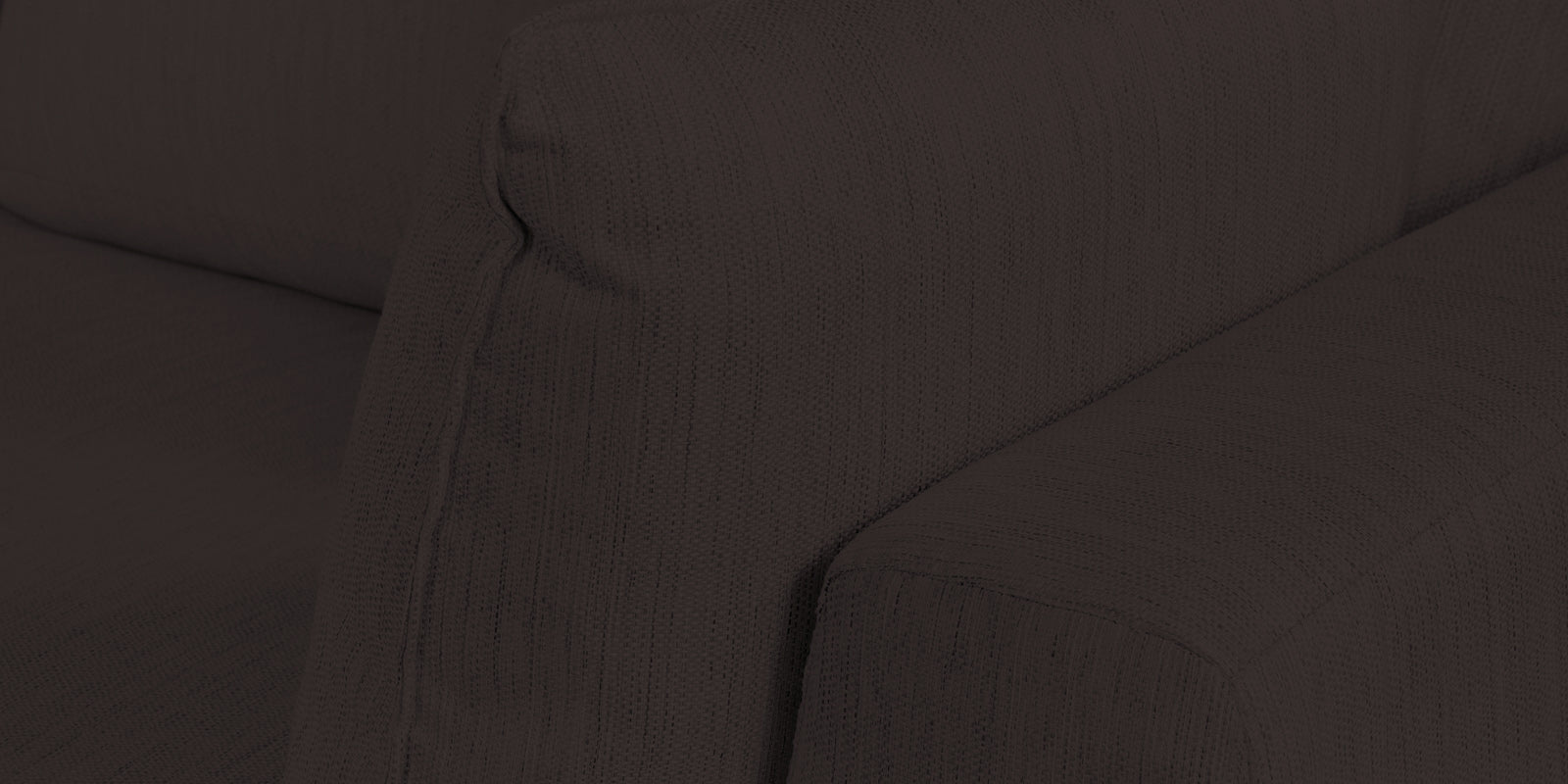 Ziggy Fabric LHS Sectional Sofa (3+Lounger) in Pebble Brown Colour