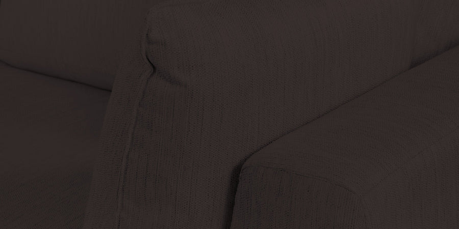 Ziggy Fabric Lhs Sectional Sofa 3 Lounger In Pebble Brown Colour - Febonic Living
