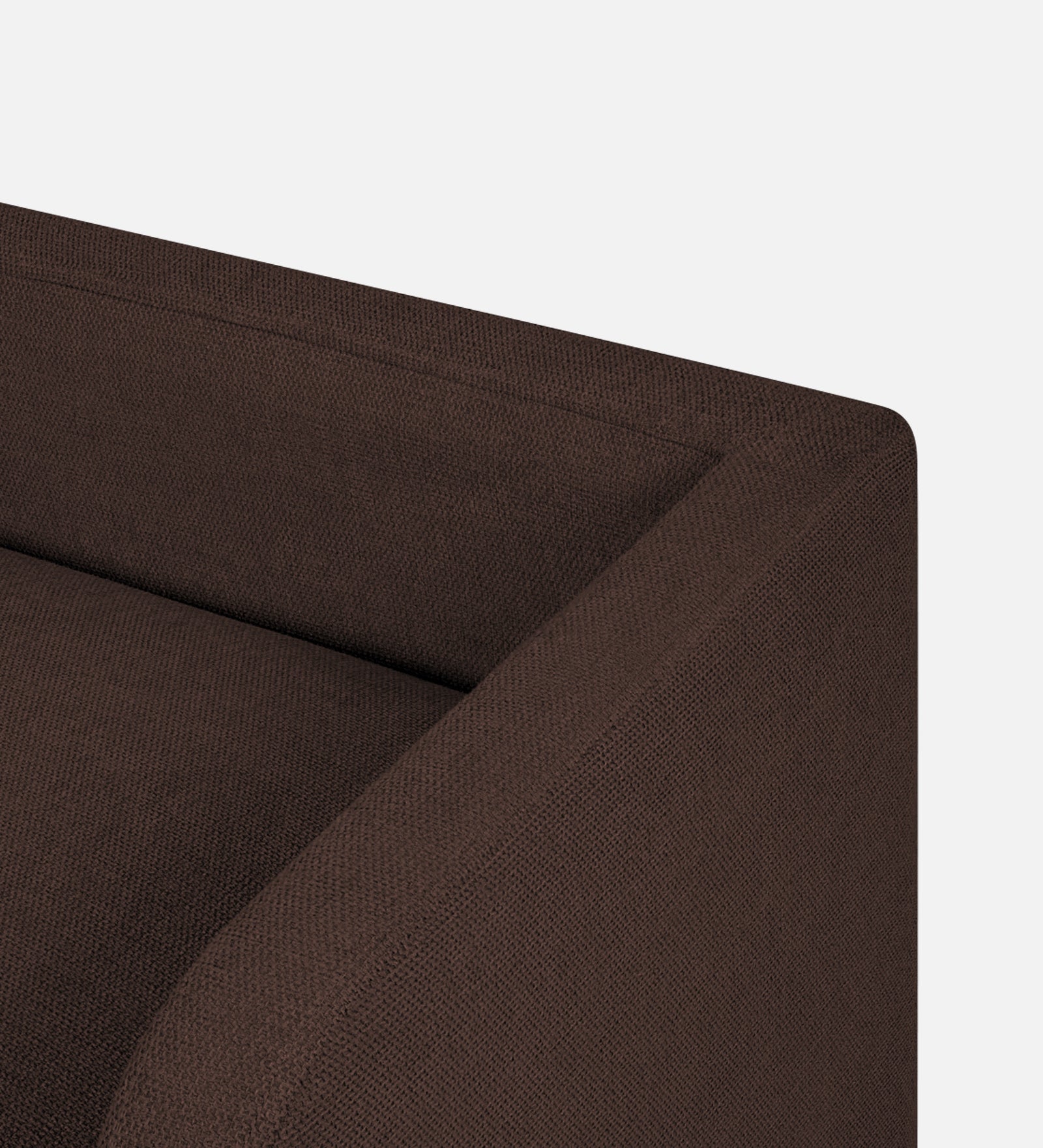 Maya Fabric Bench In Coffee Brown Colour