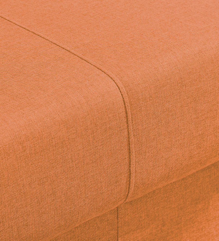 Devo Fabric 1 Seater Sofa In Dark Orange Colour - Febonic Living