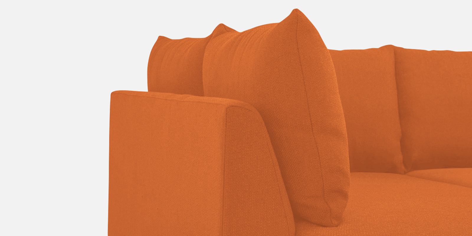 Ira Fabric RHS 6 Seater Sofa Cum Bed In Vivid Orange Colour