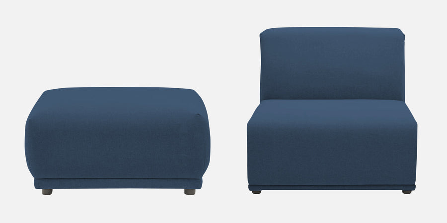 Adam Fabric Rhs Sectional Sofa 3 Ottoman Lounger In Light Blue Colour - Febonic Living