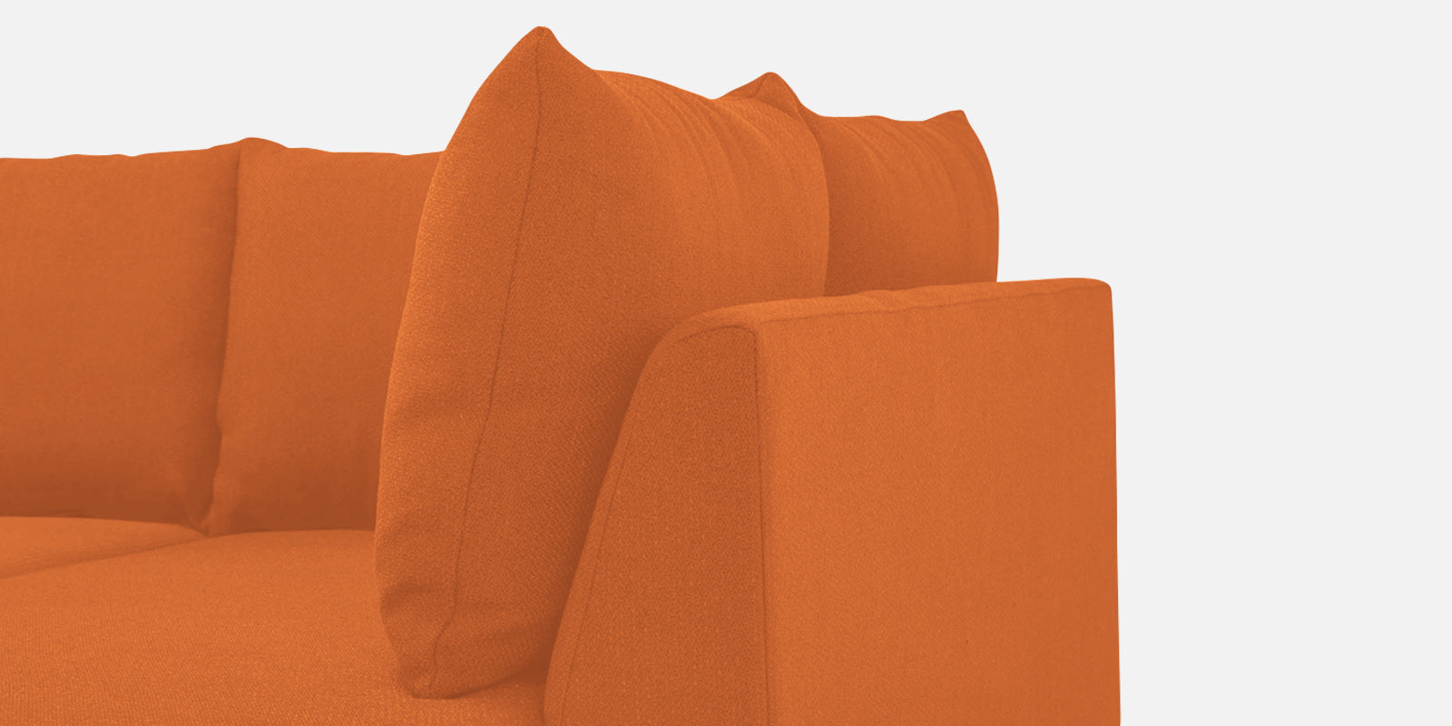 Ira Fabric LHS 6 Seater Sofa Cum Bed In Vivid Orange Colour