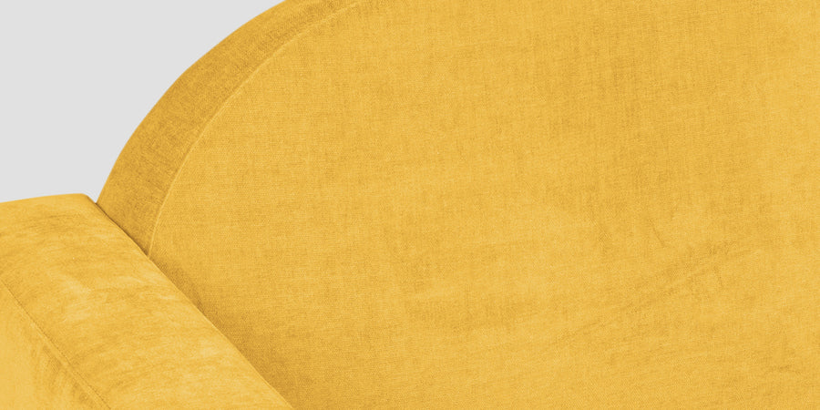 Dara Fabric 2 Seater Sofa In Bold Yellow Colour - Febonic Living