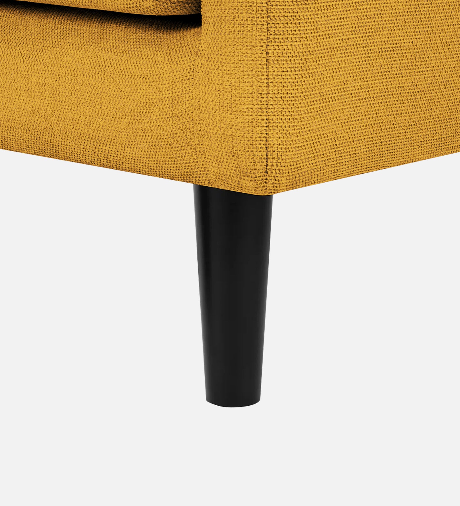 Maya Fabric Bench In Bold Yellow Colour