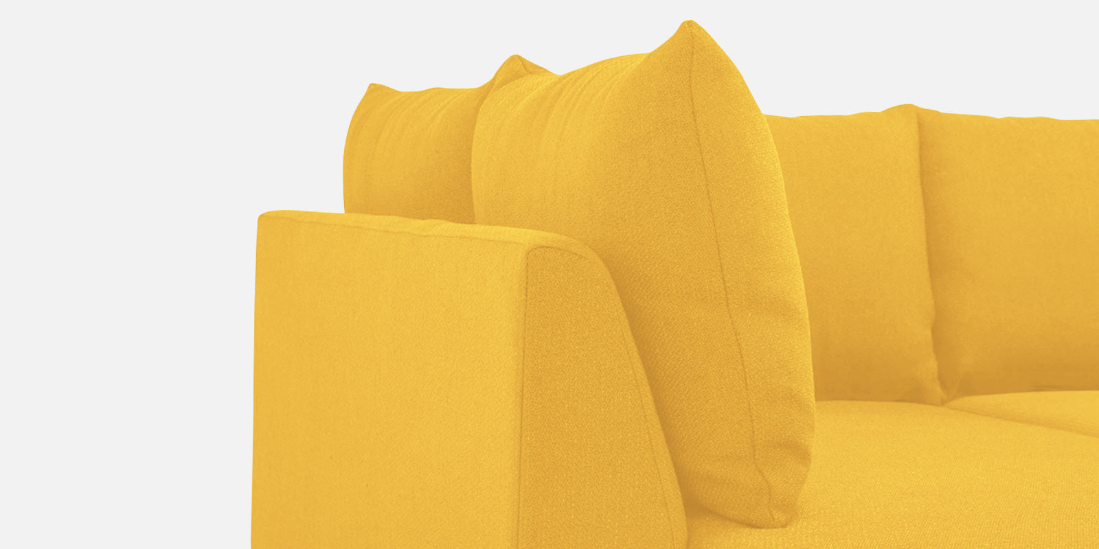 Ira Fabric RHS 6 Seater Sofa Cum Bed In Bold Yellow Colour