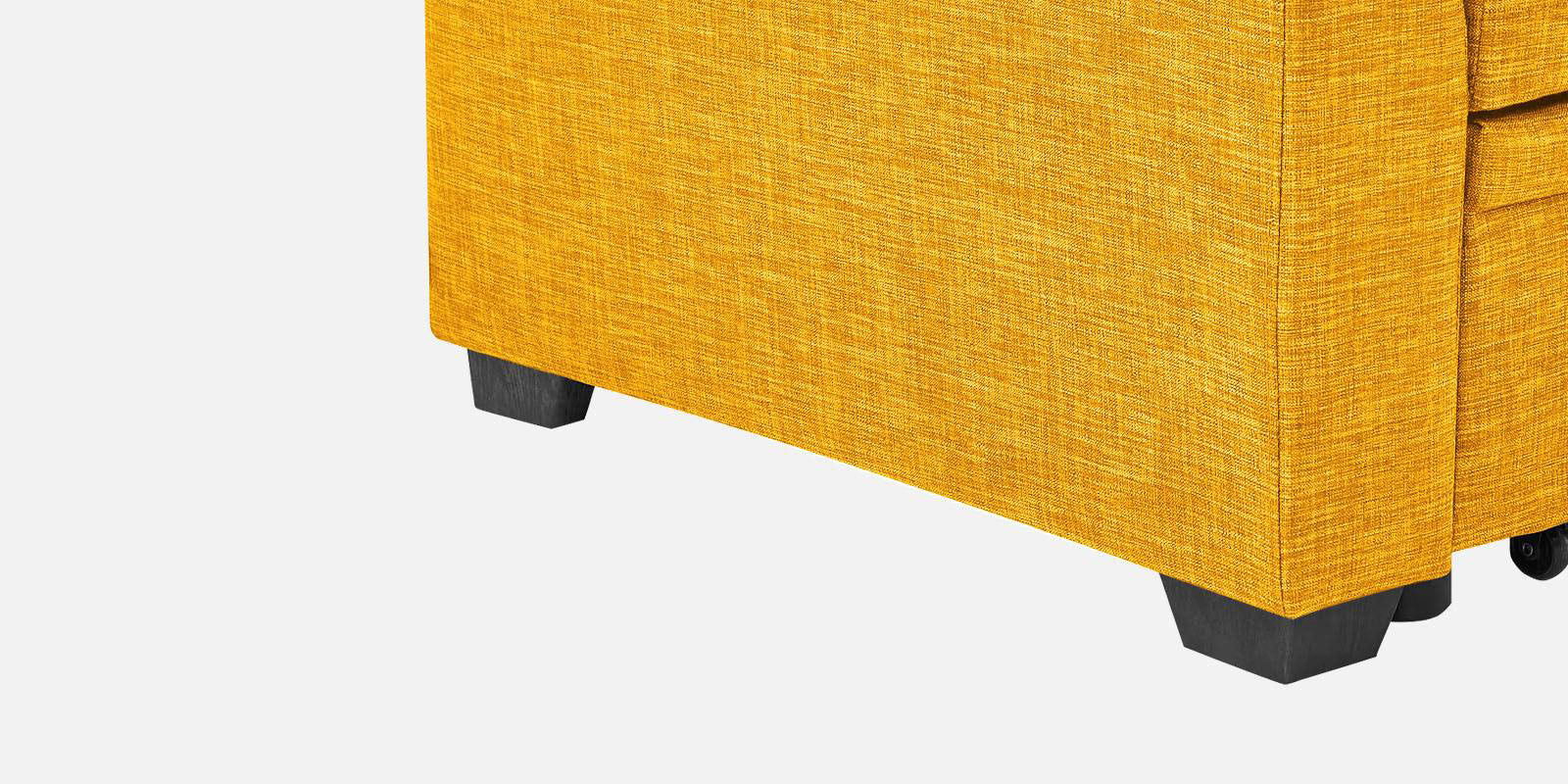 Jody Fabric 3 Seater Pull Out Sofa Cum Bed In Bold Yellow Colour