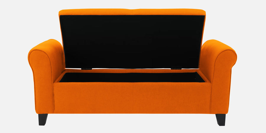 Molo Fabric 2 Seater Recamier In Vivid Orange Colour With Storage - Febonic Living
