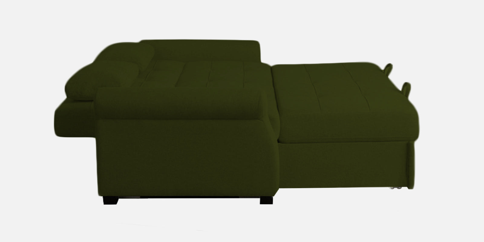 Fornia Fabric 3 Seater Pull Out Sofa Cum Bed In Olive Green Colour