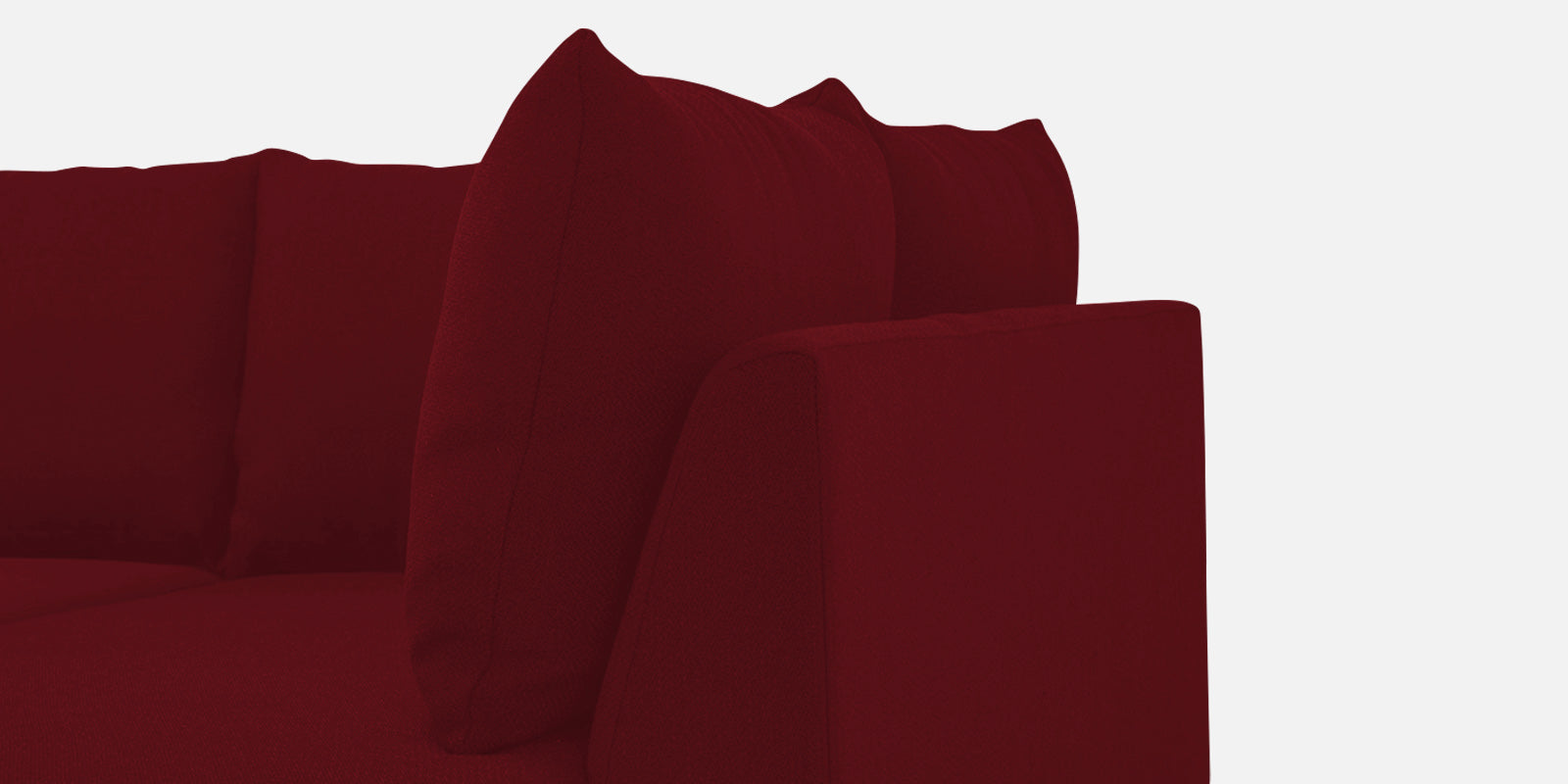 Ira Fabric LHS 6 Seater Sofa Cum Bed In Ruby Red Colour