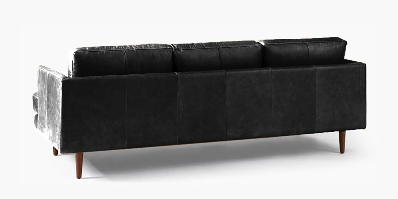 Sterio Leatherette 3 Seater Sofa in Lama Black Colour