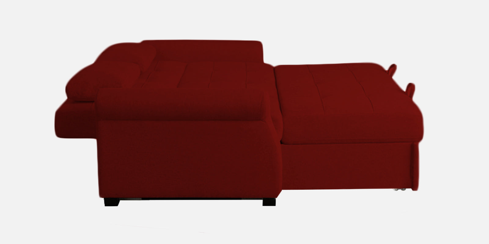 Fornia Fabric 3 Seater Pull Out Sofa Cum Bed In Blood Maroon Colour