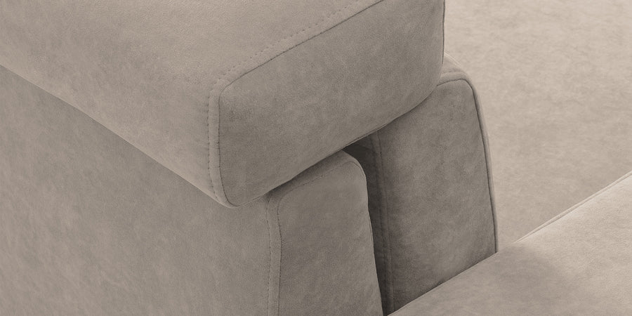 Hiro Fabric 3 Seater Sofa In Oat Beige Colour - Febonic Living