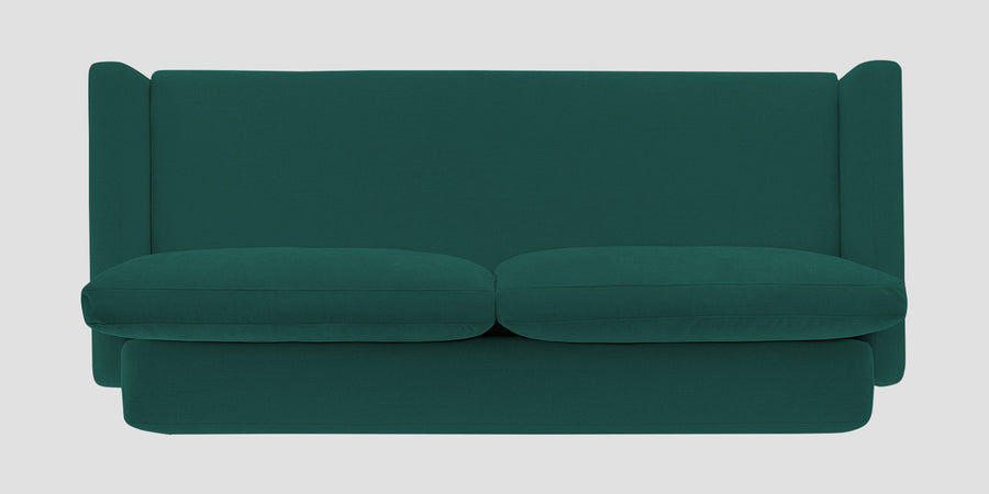 Leora Fabric 3 Seater Convertible Sofa Cum Bed In Sage Green Colour - Febonic Living