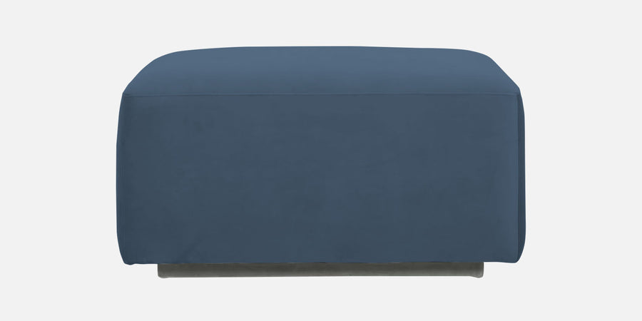 Bufa Velvet Rhs Sectional Sofa In Oxford Blue Colour With Ottoman - Febonic Living