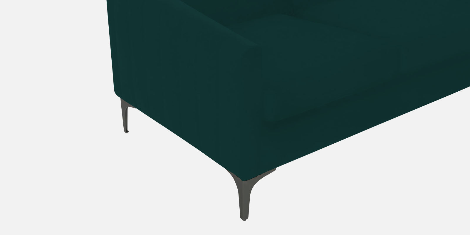 Haru Fabric LHS Sectional Sofa (2+Lounger) in Forest Green Colour