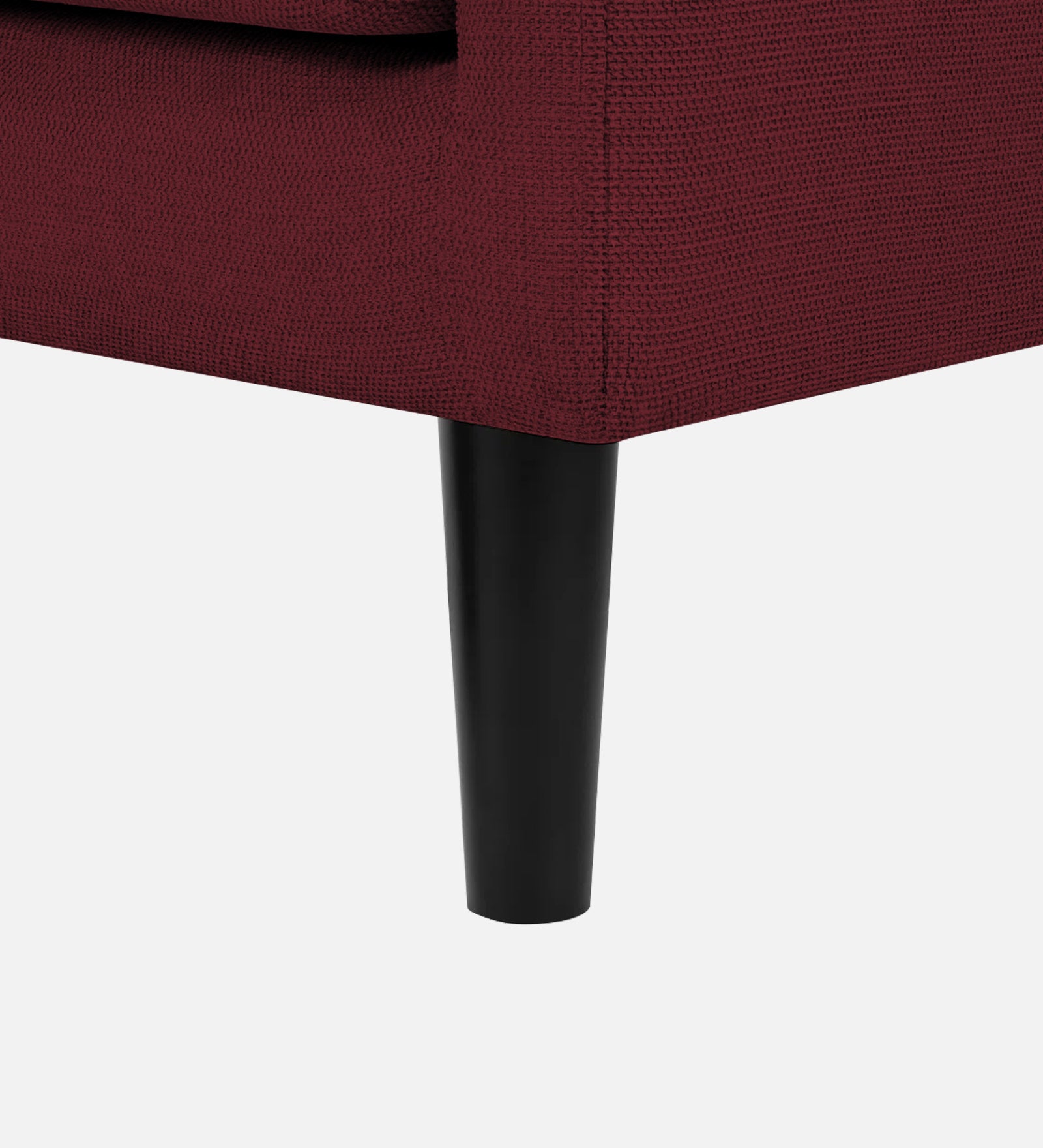 Maya Fabric Bench In Blood Maroon Colour