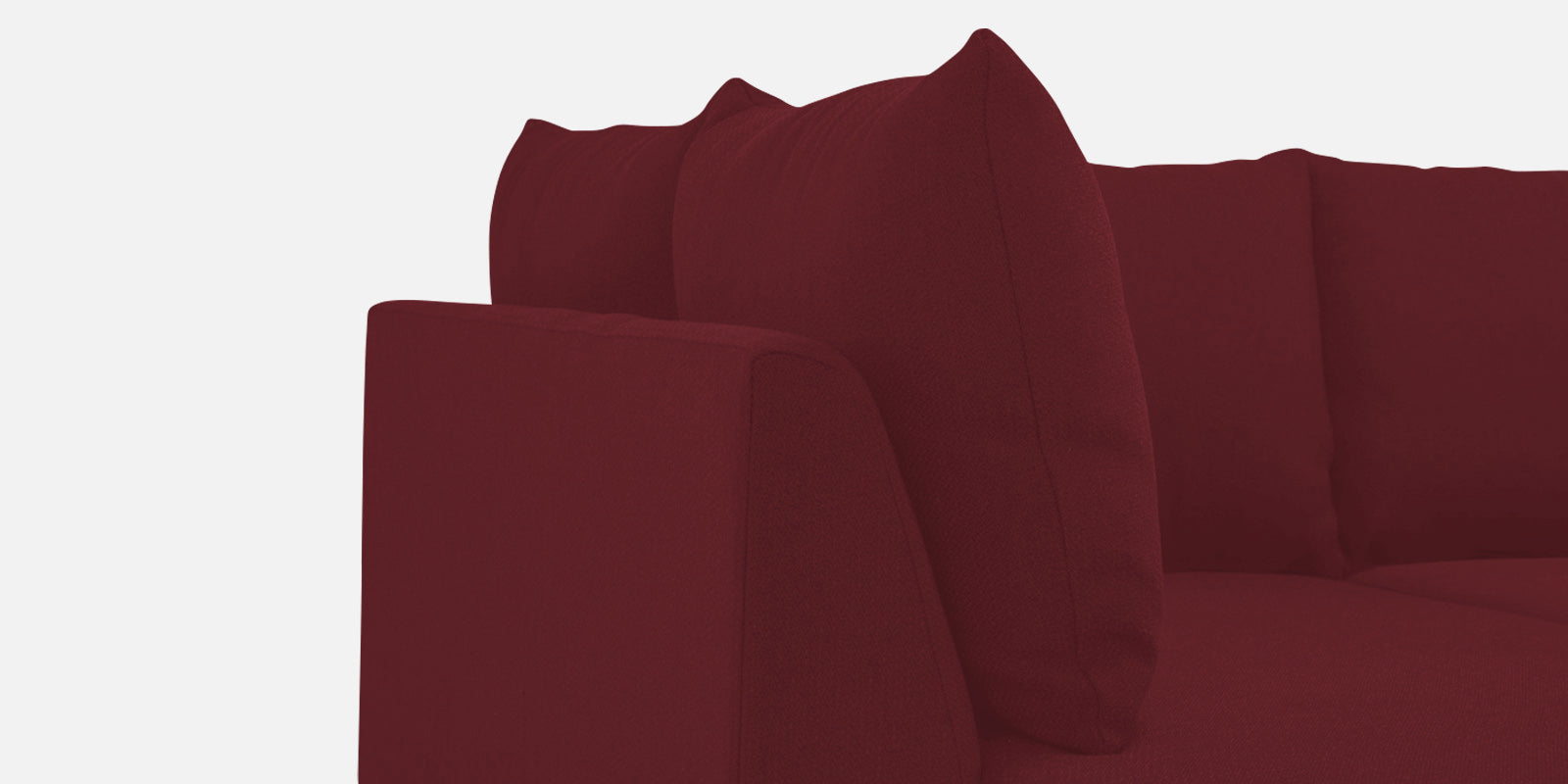 Ira Fabric RHS 6 Seater Sofa Cum Bed In Blood Maroon Colour