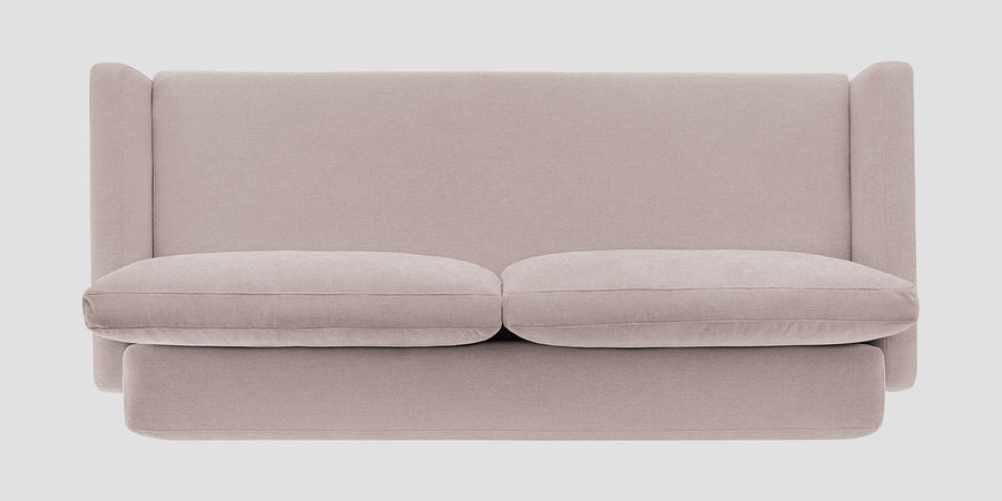 Leora Fabric 3 Seater Convertible Sofa Cum Bed In Almond Beige Colour - Febonic Living