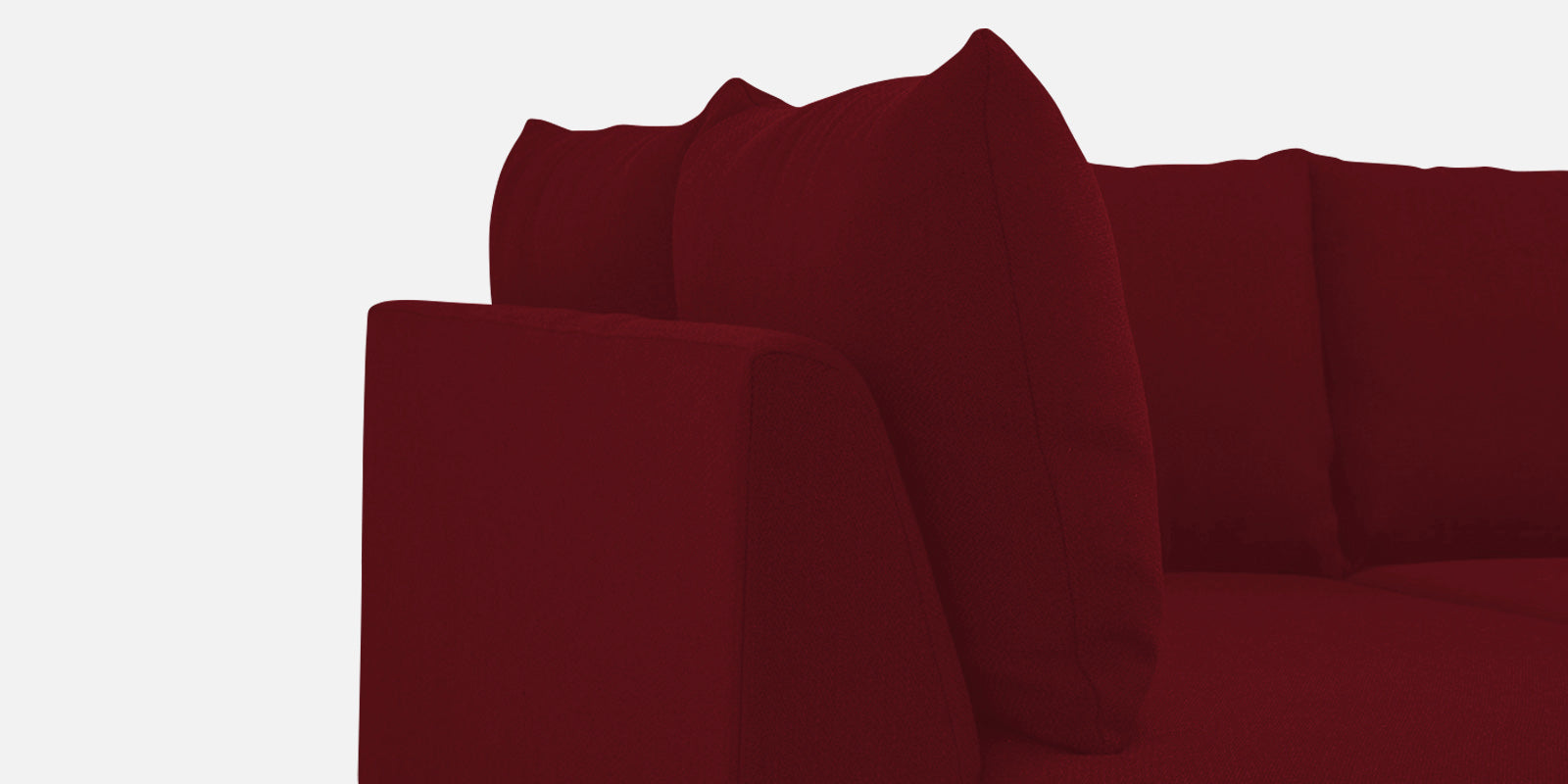 Ira Fabric RHS 6 Seater Sofa Cum Bed In Ruby Red Colour