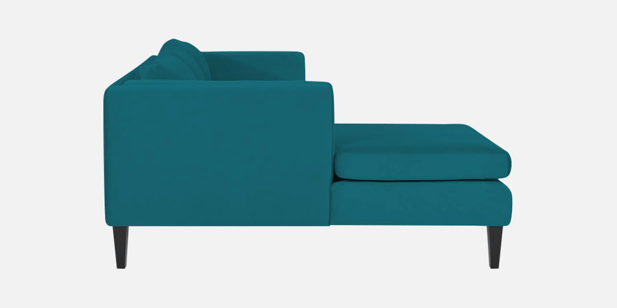 Jasper Velvet Rhs Sectional Sofa 3 Lounger In Pine Green Colour - Febonic Living