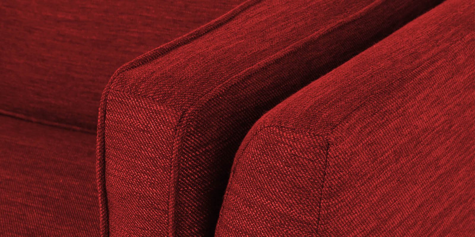 Nigar Fabric 3 Seater Sofa in Blood Maroon Colour