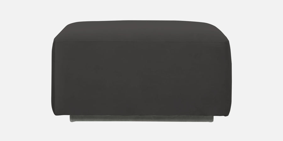 Bufa Velvet Lhs Sectional Sofa In Hory Grey Colour With Ottoman - Febonic Living