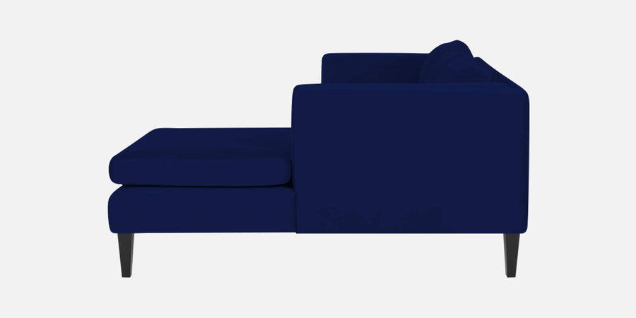 Jasper Velvet Lhs Sectional Sofa 3 Lounger In Dark Blue Colour - Febonic Living
