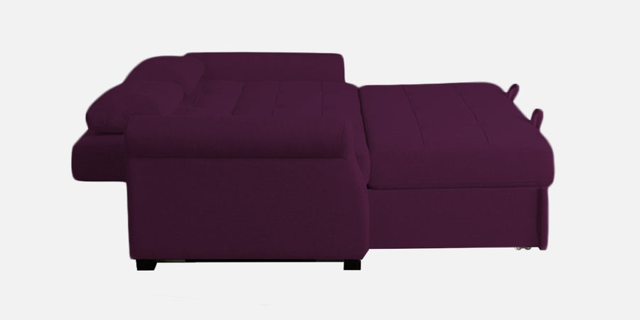 Fornia Fabric 3 Seater Pull Out Sofa Cum Bed In Greek Purple Colour - Febonic Living