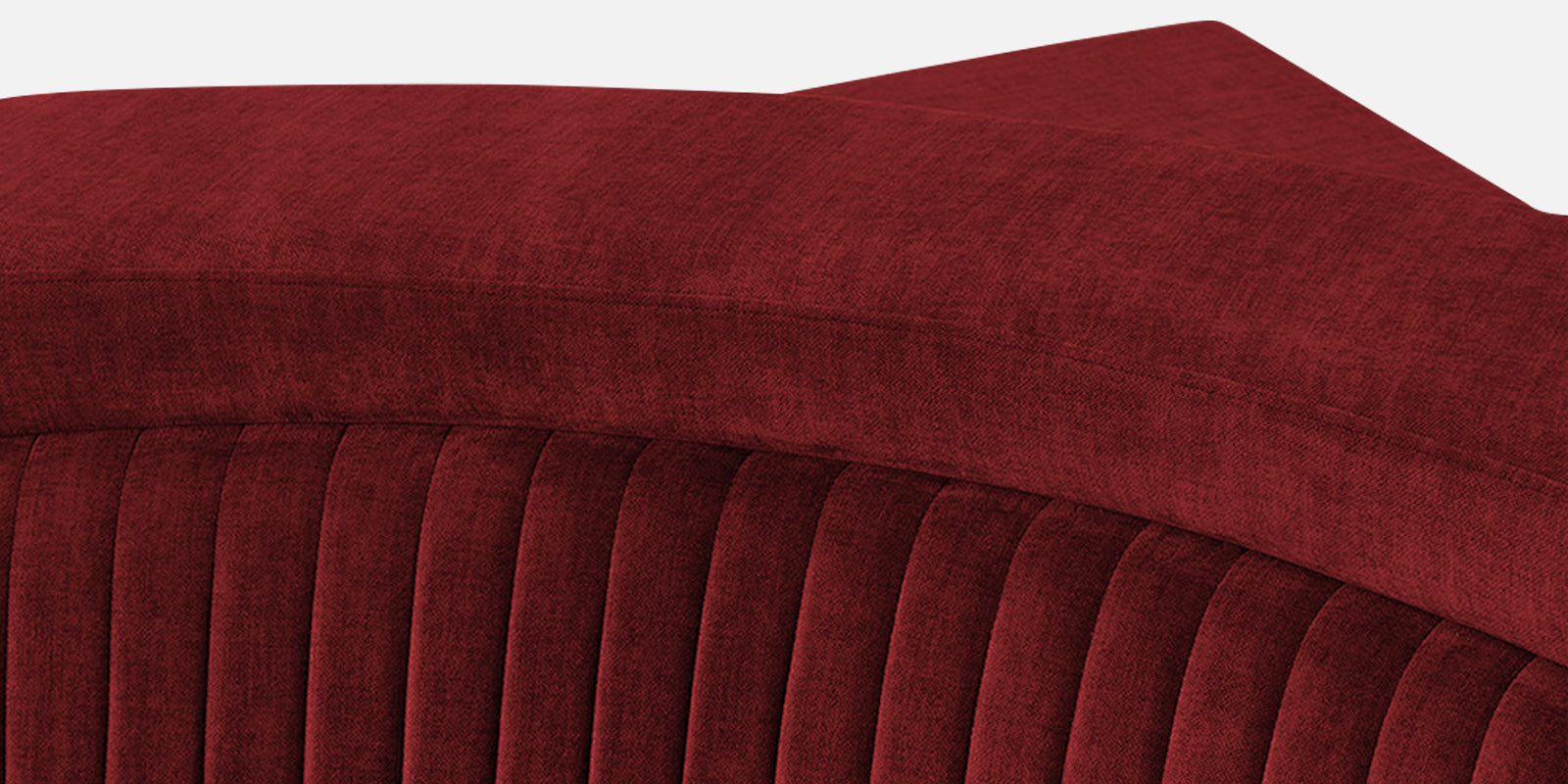 Draco Fabric Corner Sofa in Corel Red Colour