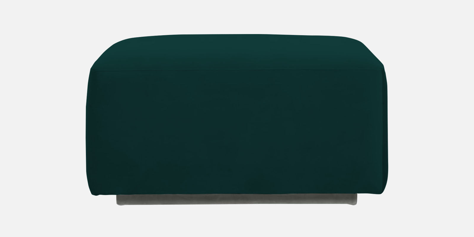 Bufa Velvet RHS Sectional Sofa In Forest Green Colour With Ottoman