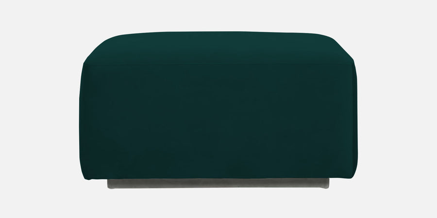 Bufa Velvet Rhs Sectional Sofa In Forest Green Colour With Ottoman - Febonic Living
