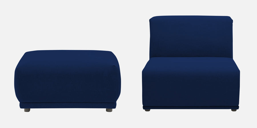Adam Fabric Rhs Sectional Sofa 3 Ottoman Lounger In Royal Blue Colour - Febonic Living
