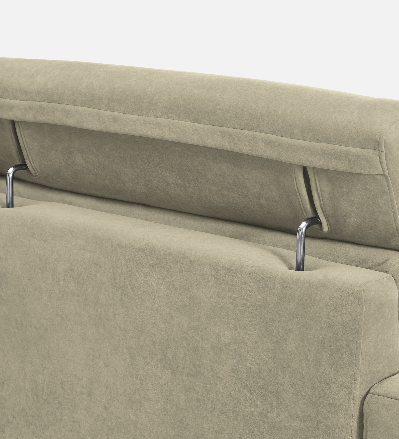 Hiro Fabric 1 Seater Sofa In  Carnival Beige Colour - Febonic Living