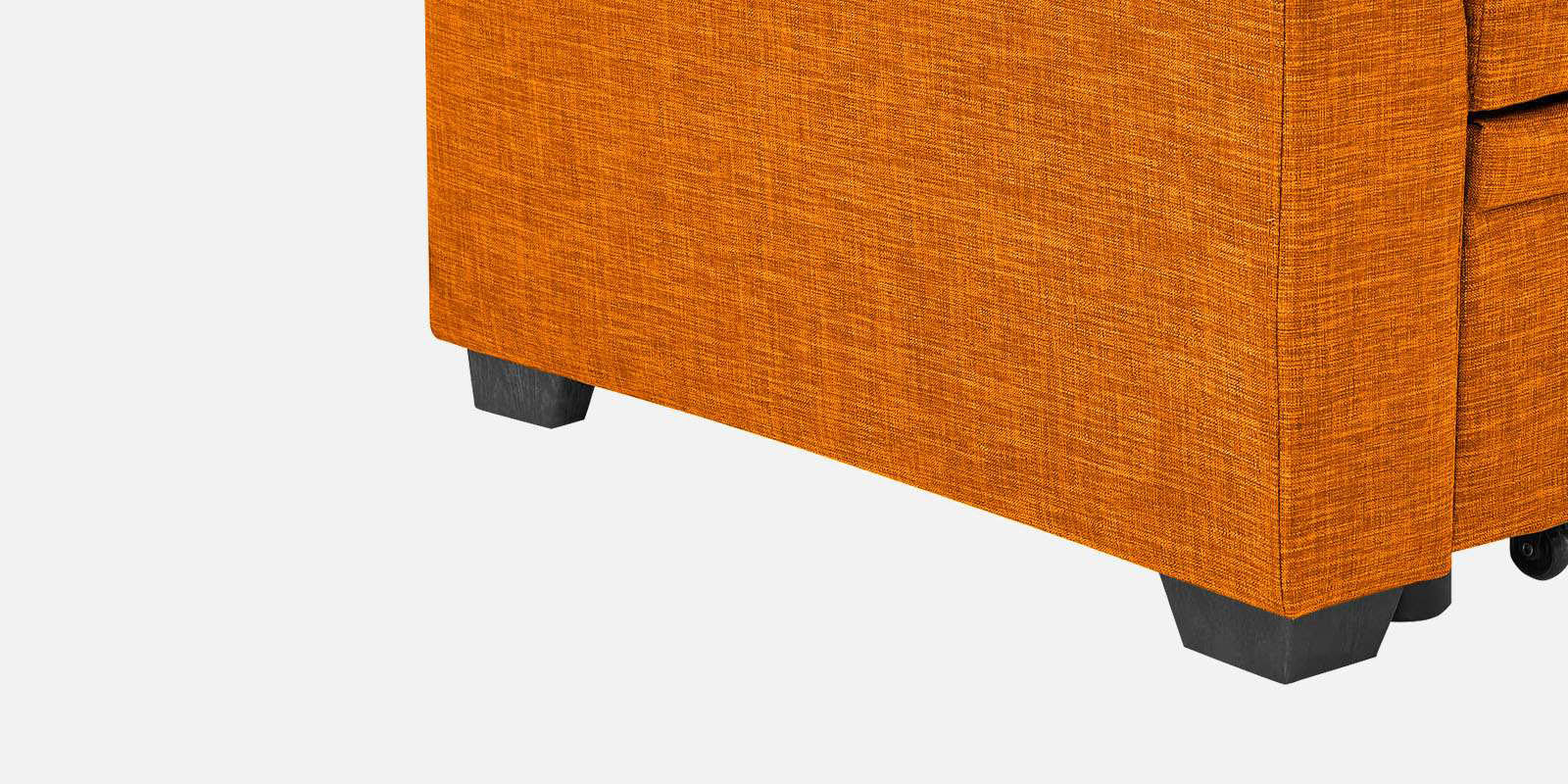 Jody Fabric 3 Seater Pull Out Sofa Cum Bed In Vivid Orange Colour