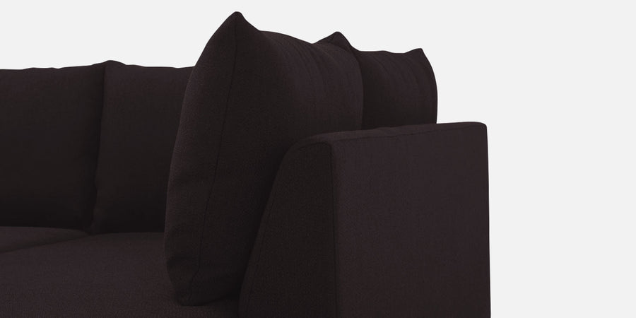 Ira Fabric Lhs 6 Seater Convertible Sofa Cum Bed In Cara Brown Colour - Febonic Living