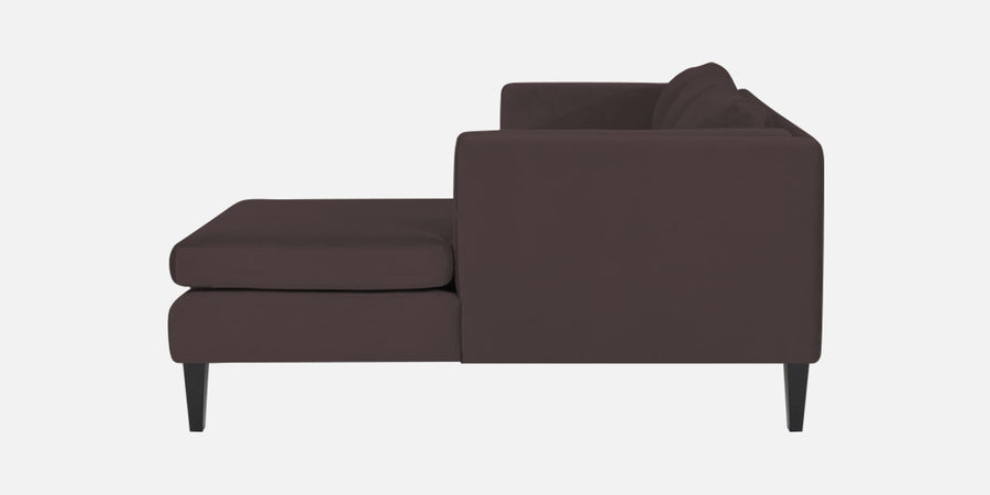 Jasper Velvet Lhs Sectional Sofa 3 Lounger In Mocha Brown Colour - Febonic Living
