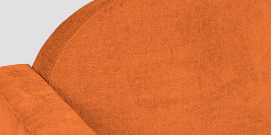 Dara Fabric 3 Seater Sofa In Vivid Orange Colour - Febonic Living