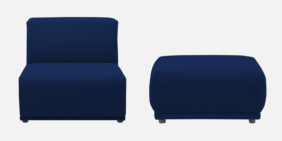 Adam Fabric Lhs Sectional Sofa 3 Ottoman Lounger In Royal Blue Colour - Febonic Living