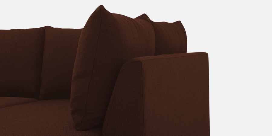 Ira Fabric Lhs 6 Seater Convertible Sofa Cum Bed In Coffee Brown Colour - Febonic Living