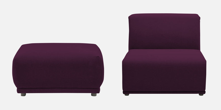 Adam Fabric Rhs Sectional Sofa 3 Ottoman Lounger In Greek Purple Colour - Febonic Living