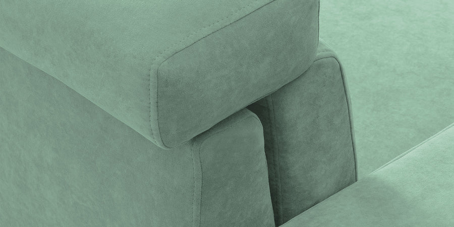 Hiro Fabric 3 Seater Sofa In Mist Blue Colour - Febonic Living